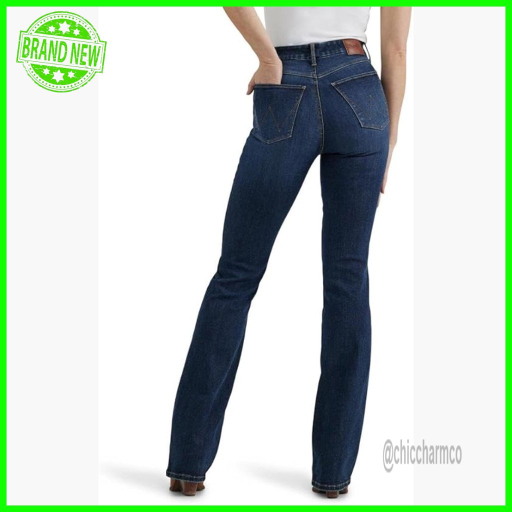 High Rise Bootcut Stretch Denim Jeans Regular Fit 34 Inseam